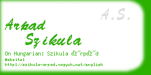 arpad szikula business card